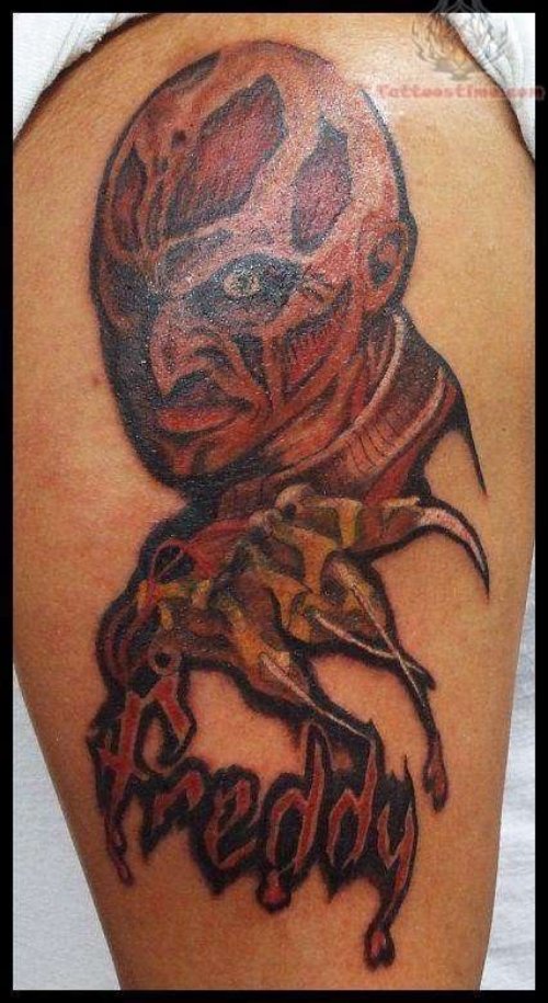 Freddy Krueger Colored Tattoo